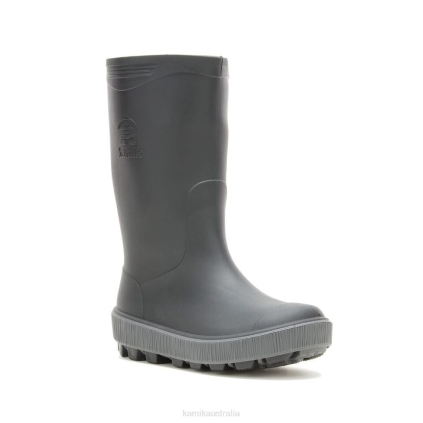 Kamik RAIN BOOTS KIDS RIPTIDE J6JJBP192 BLACK/CHARCOAL
