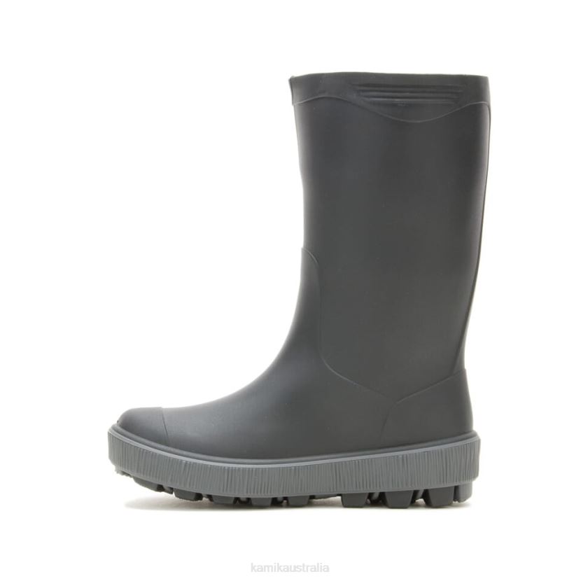 Kamik RAIN BOOTS KIDS RIPTIDE J6JJBP192 BLACK/CHARCOAL