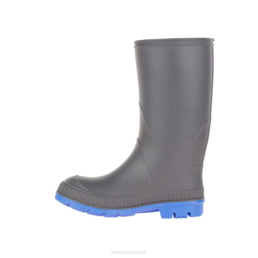Kamik RAIN BOOTS KIDS STOMP J6JJBP207 CHARCOAL/BLUE