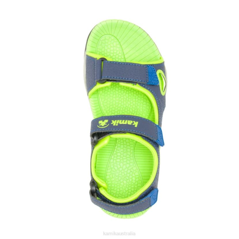 Kamik SANDALS KIDS LOBSTER 2 J6JJBP263 NAVY/LIME