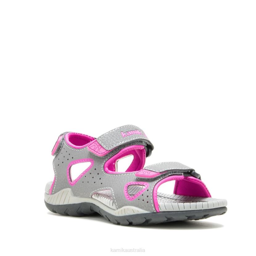 Kamik SANDALS KIDS LOBSTER 2 J6JJBP267 DARK GREY PINK