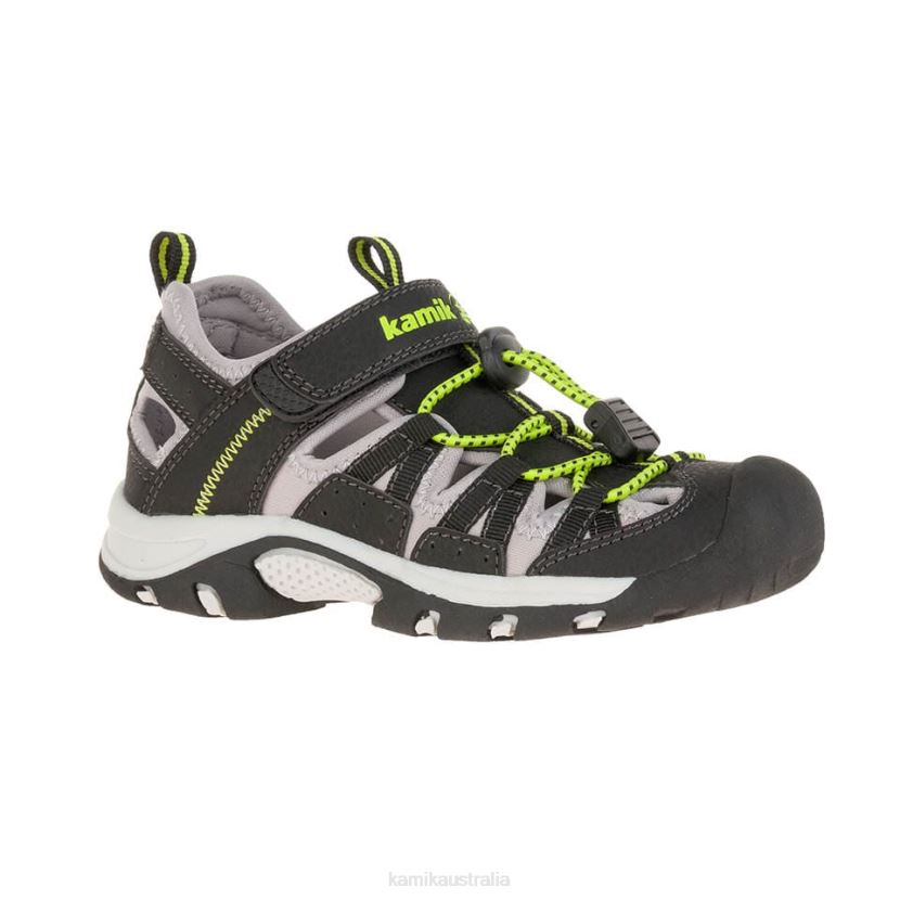 Kamik SANDALS KIDS WILDCAT J6JJBP254 BLACK LIME