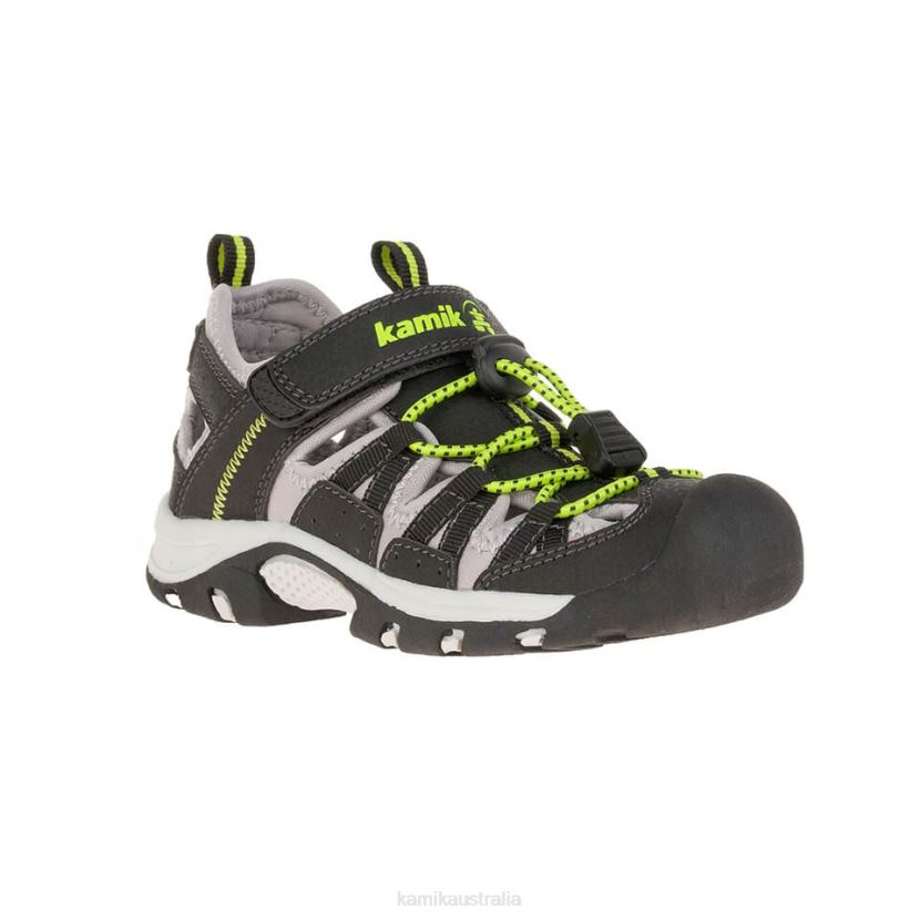 Kamik SANDALS KIDS WILDCAT J6JJBP254 BLACK LIME