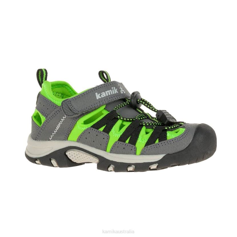 Kamik SANDALS KIDS WILDCAT J6JJBP259 CHARCOAL/LIME
