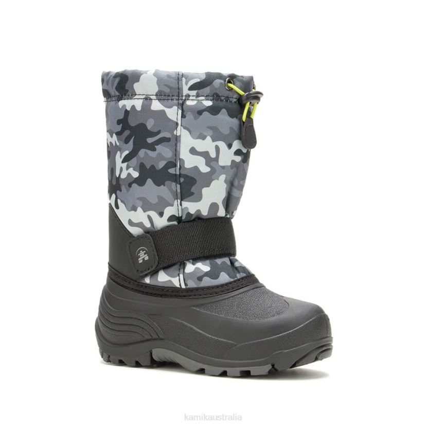 Kamik WINTER BOOTS KIDS ROCKET CAMO J6JJBP283 BLACK/CHARCOAL