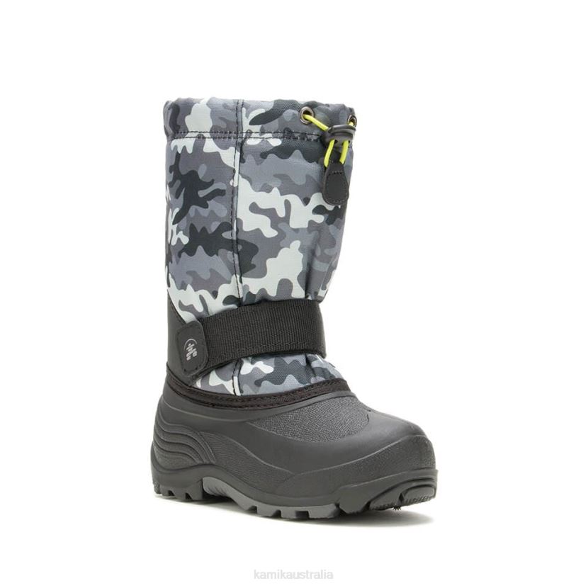 Kamik WINTER BOOTS KIDS ROCKET CAMO J6JJBP283 BLACK/CHARCOAL