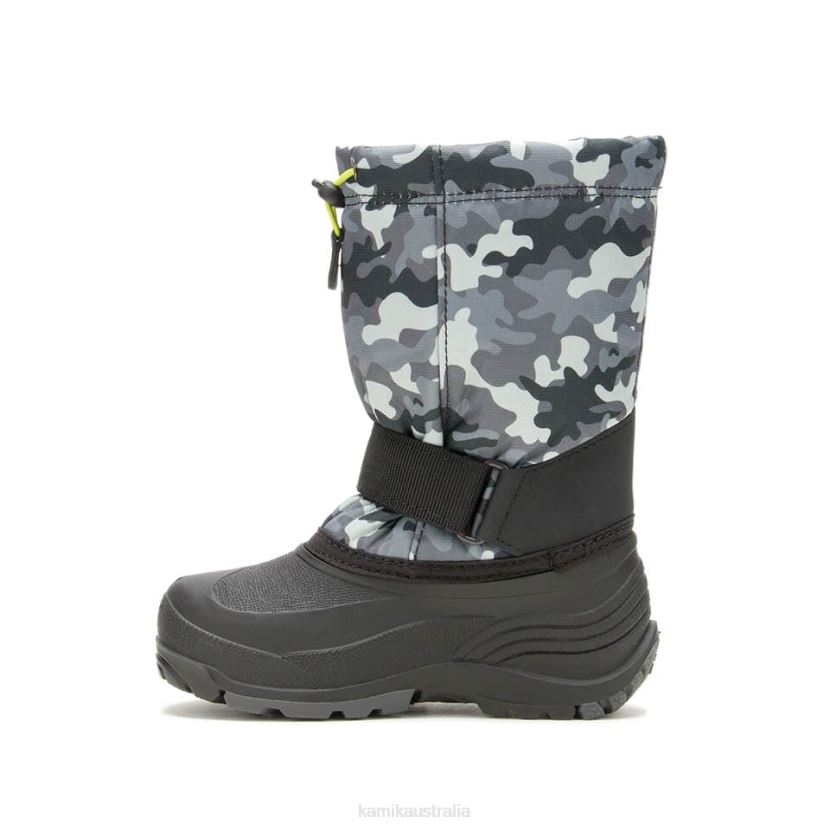 Kamik WINTER BOOTS KIDS ROCKET CAMO J6JJBP283 BLACK/CHARCOAL
