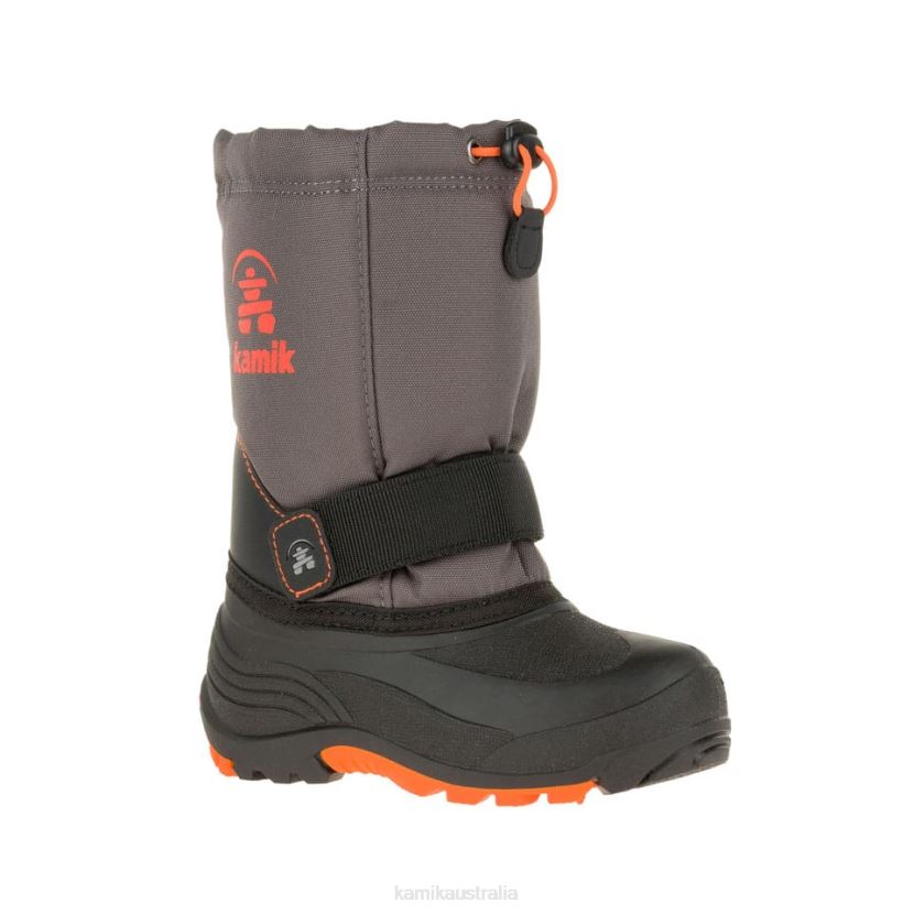 Kamik WINTER BOOTS KIDS ROCKET Wide J6JJBP341 CHARCOAL/FLAME