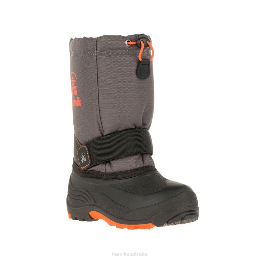 Kamik WINTER BOOTS KIDS ROCKET Wide J6JJBP341 CHARCOAL/FLAME