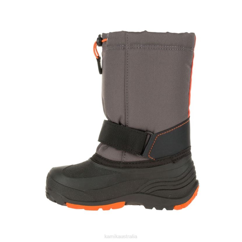 Kamik WINTER BOOTS KIDS ROCKET Wide J6JJBP341 CHARCOAL/FLAME