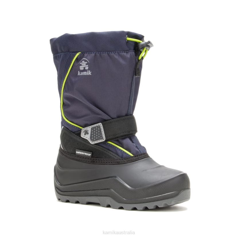 Kamik WINTER BOOTS KIDS SNOWFALL 2 J6JJBP313 NAVY/LIME