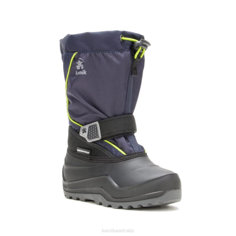 Kamik WINTER BOOTS KIDS SNOWFALL 2 J6JJBP313 NAVY/LIME