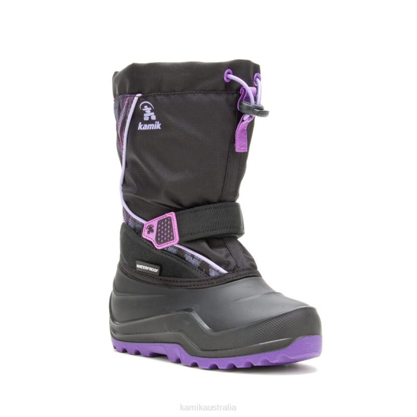 Kamik WINTER BOOTS KIDS SNOWFALL P2 J6JJBP319 BLACK/PURPLE