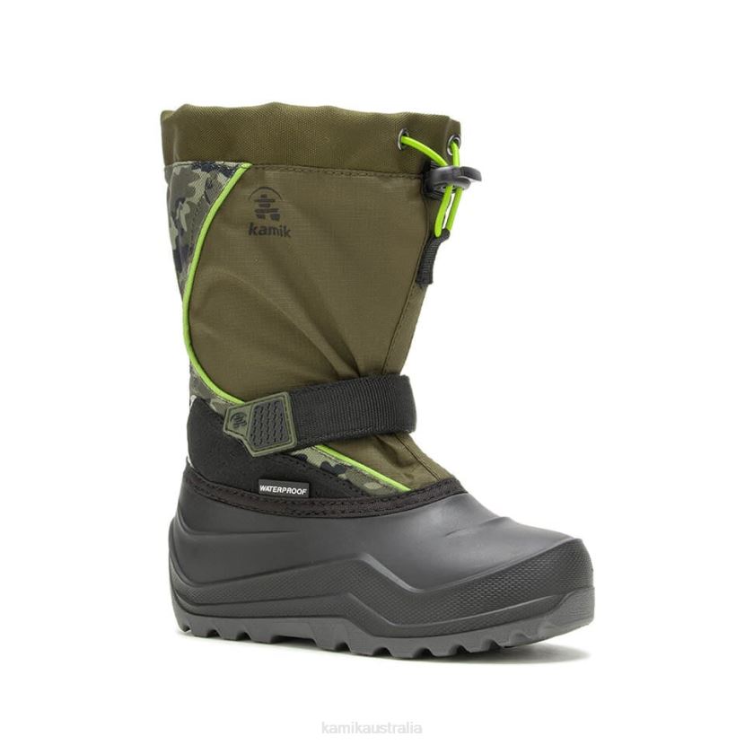 Kamik WINTER BOOTS KIDS SNOWFALL P2 J6JJBP324 DARK OLIVE