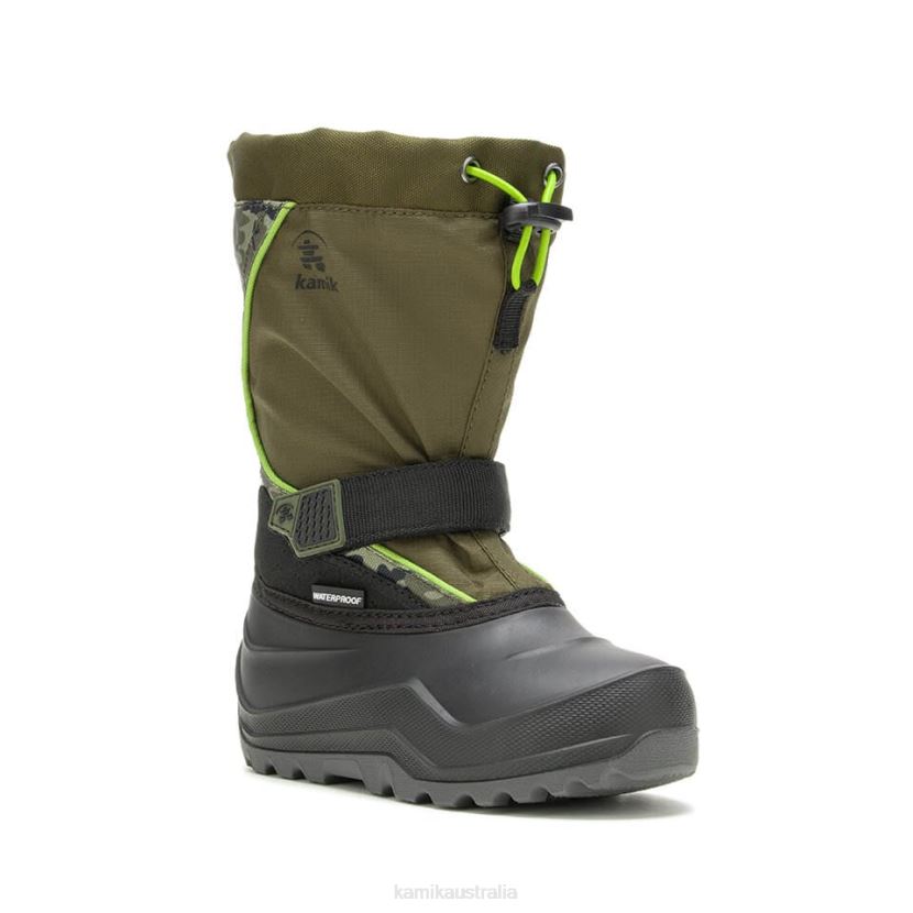 Kamik WINTER BOOTS KIDS SNOWFALL P2 J6JJBP324 DARK OLIVE