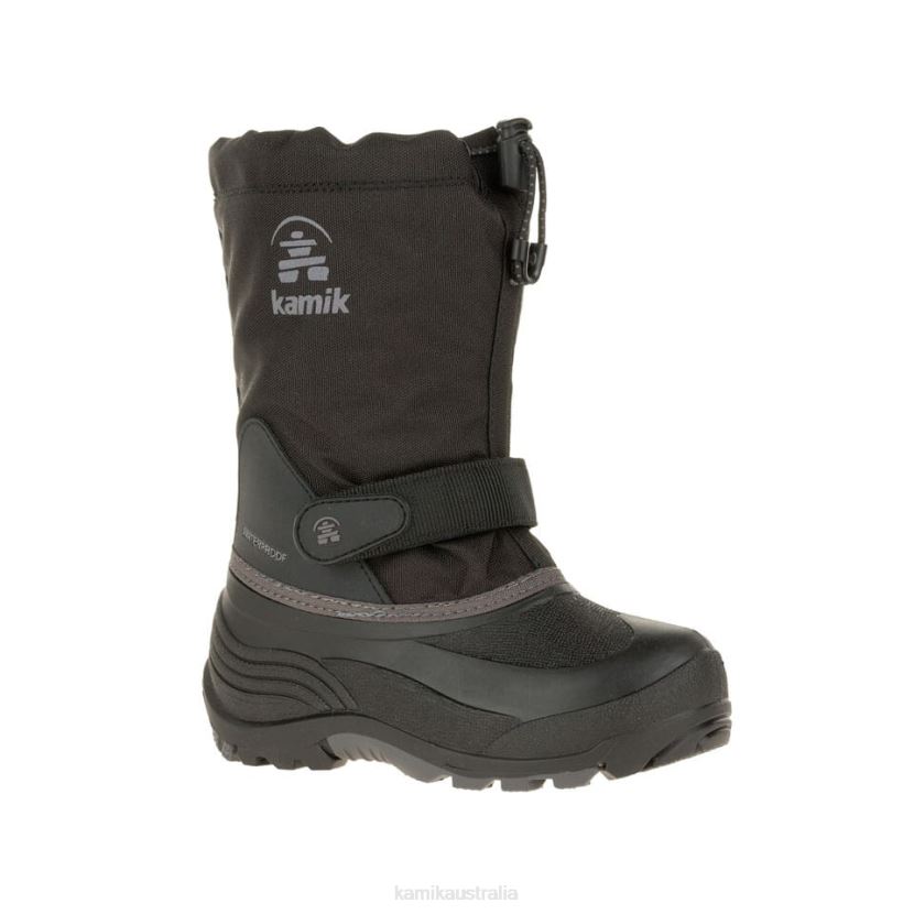 Kamik WINTER BOOTS KIDS WATERBUG Wide J6JJBP336 BLACK/CHARCOAL