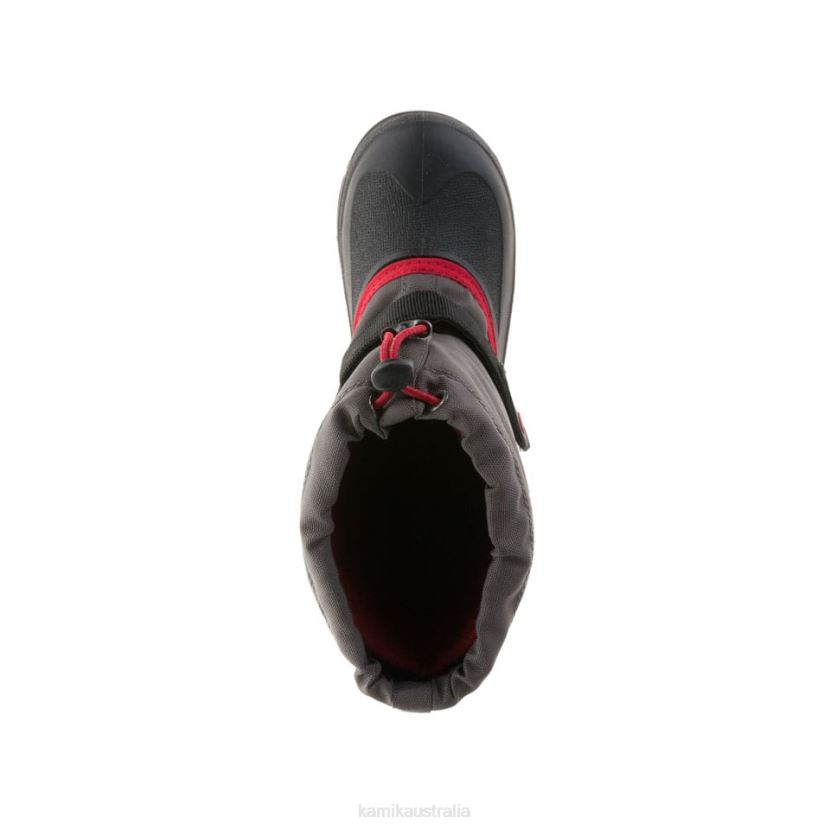 Kamik WINTER BOOTS KIDS WATERBUG Wide J6JJBP337 CHARCOAL/RED
