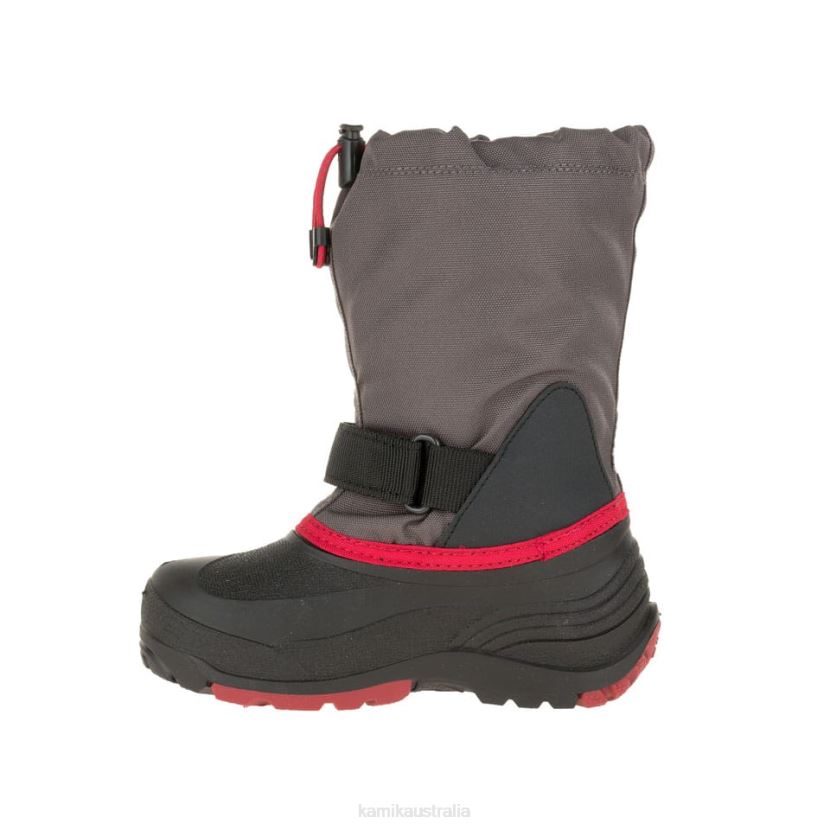 Kamik WINTER BOOTS KIDS WATERBUG Wide J6JJBP337 CHARCOAL/RED