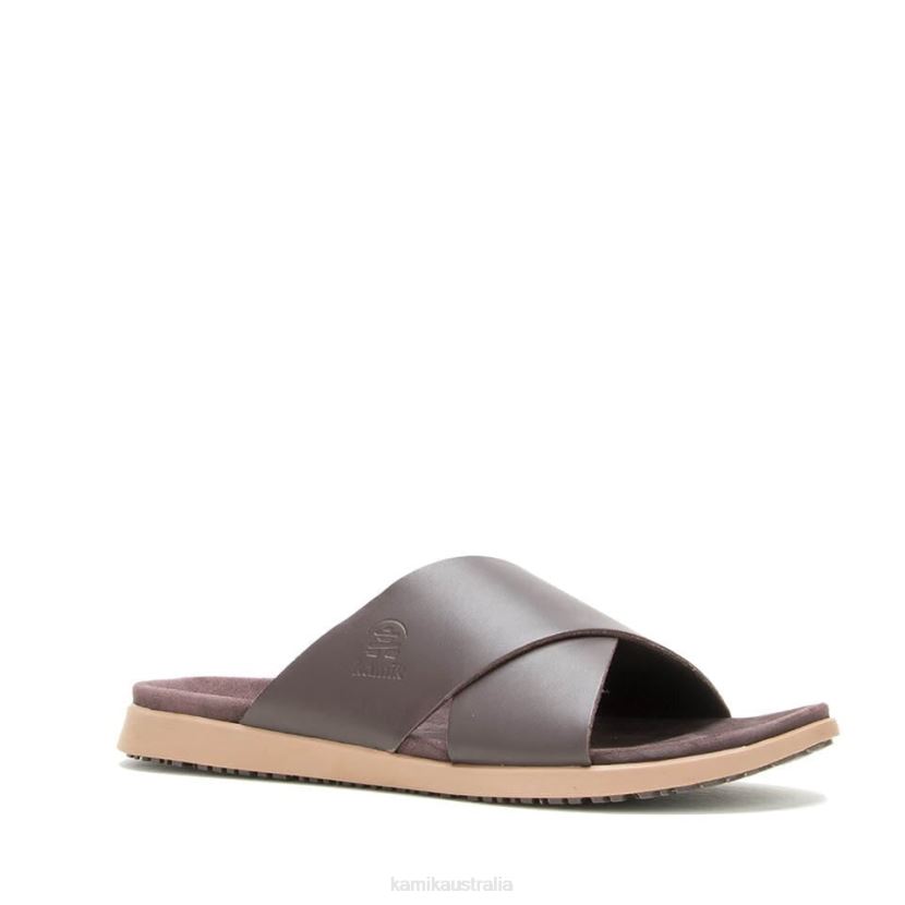 Kamik SANDALS MEN MARTY CROSS J6JJBP465 DARK BROWN