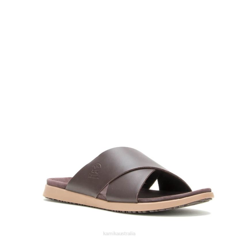 Kamik SANDALS MEN MARTY CROSS J6JJBP465 DARK BROWN