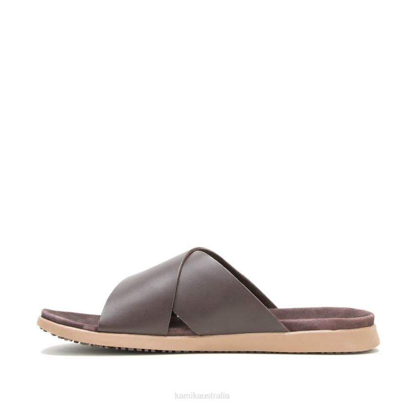 Kamik SANDALS MEN MARTY CROSS J6JJBP465 DARK BROWN