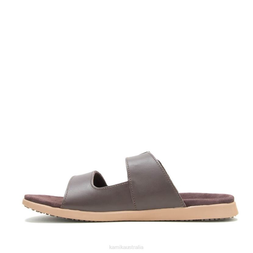 Kamik SANDALS MEN MARTY SLIDE J6JJBP462 DARK BROWN