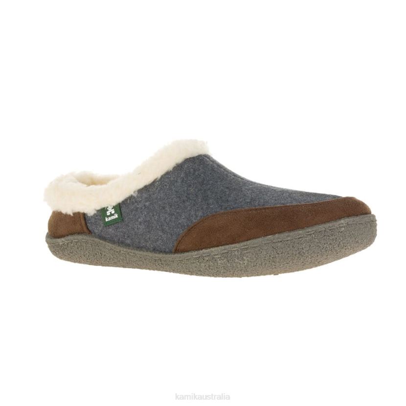 Kamik SLIPPERS MEN CABIN J6JJBP550 DARK BROWN