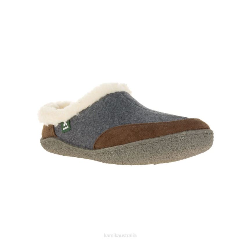 Kamik SLIPPERS MEN CABIN J6JJBP550 DARK BROWN