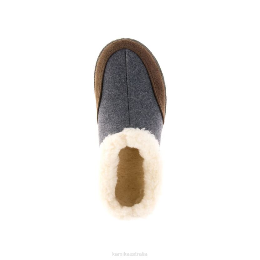 Kamik SLIPPERS MEN CABIN J6JJBP550 DARK BROWN