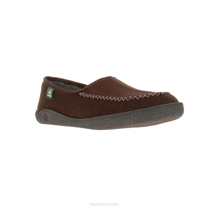Kamik SLIPPERS MEN LEANBACK J6JJBP552 DARK BROWN