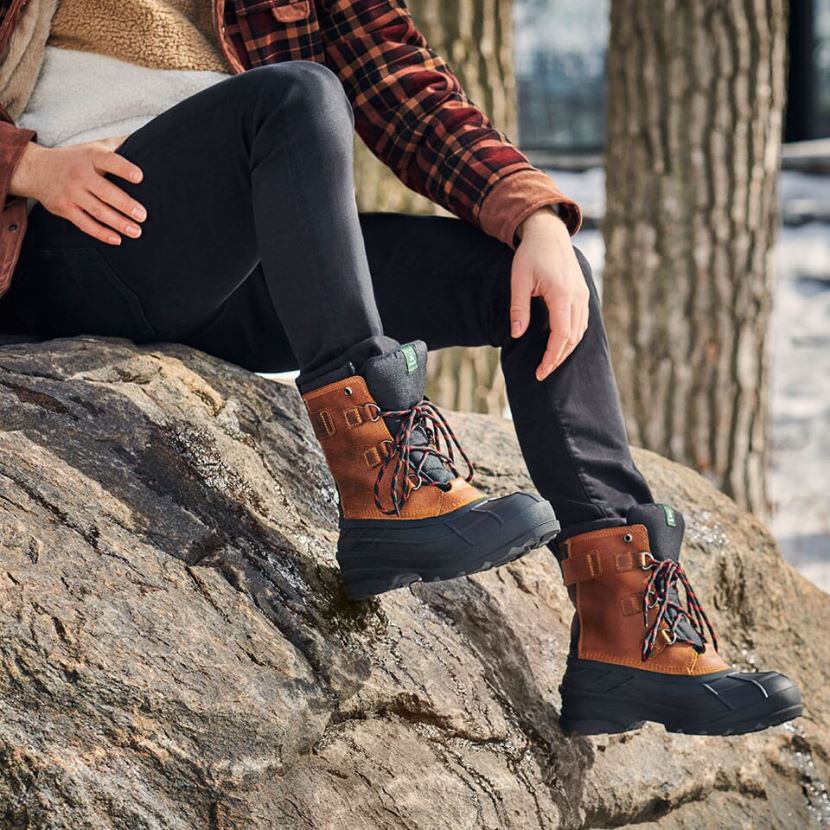 Kamik WINTER BOOTS MEN ALBORG PLUS J6JJBP531 BROWN