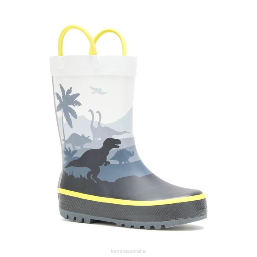 Kamik RAINBOOTS TODDLERS DINO J6JJBP374 GREY