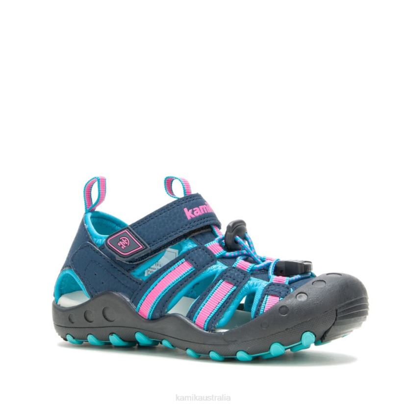 Kamik SANDALS TODDLERS CRAB J6JJBP383 NAVY/TEAL