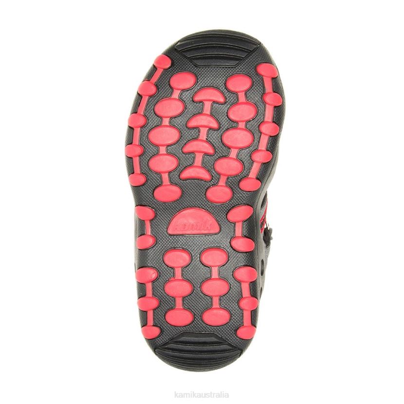 Kamik SANDALS TODDLERS CRAB J6JJBP386 CHARCOAL/RED