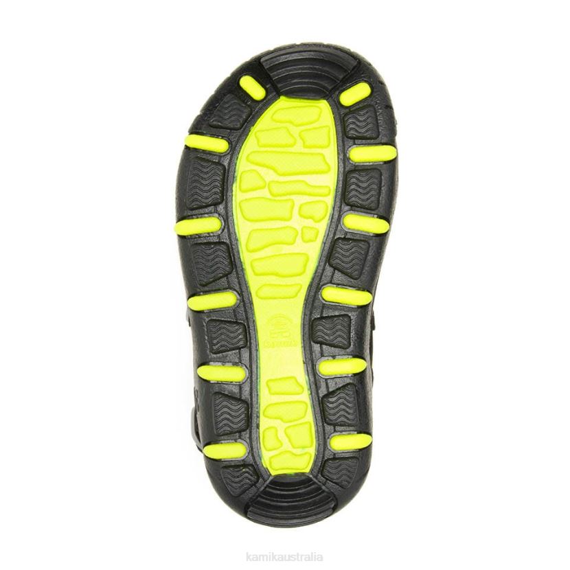 Kamik SANDALS TODDLERS WANDER J6JJBP379 BLACK/LIME