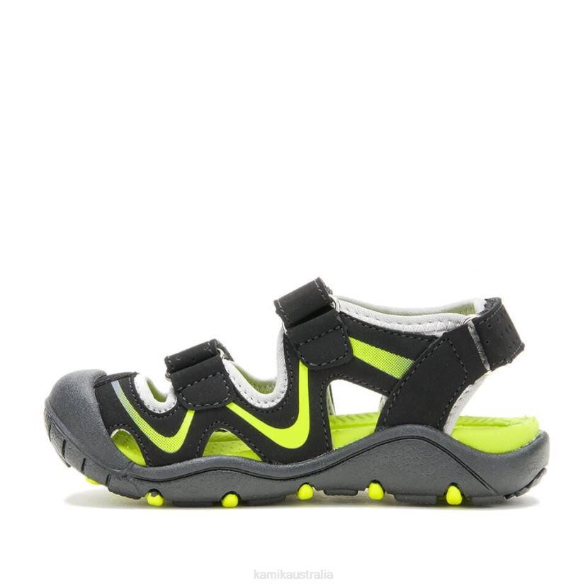 Kamik SANDALS TODDLERS WANDER J6JJBP379 BLACK/LIME