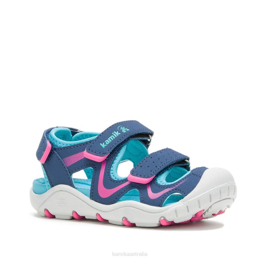 Kamik SANDALS TODDLERS WANDER J6JJBP381 NAVY/MAGENTA