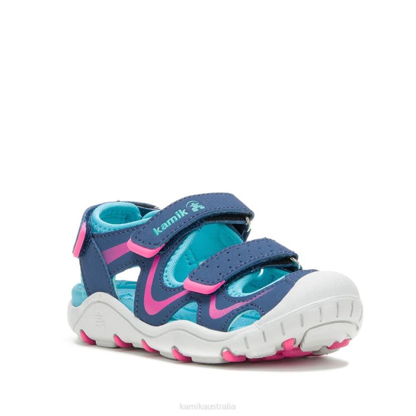 Kamik SANDALS TODDLERS WANDER J6JJBP381 NAVY/MAGENTA