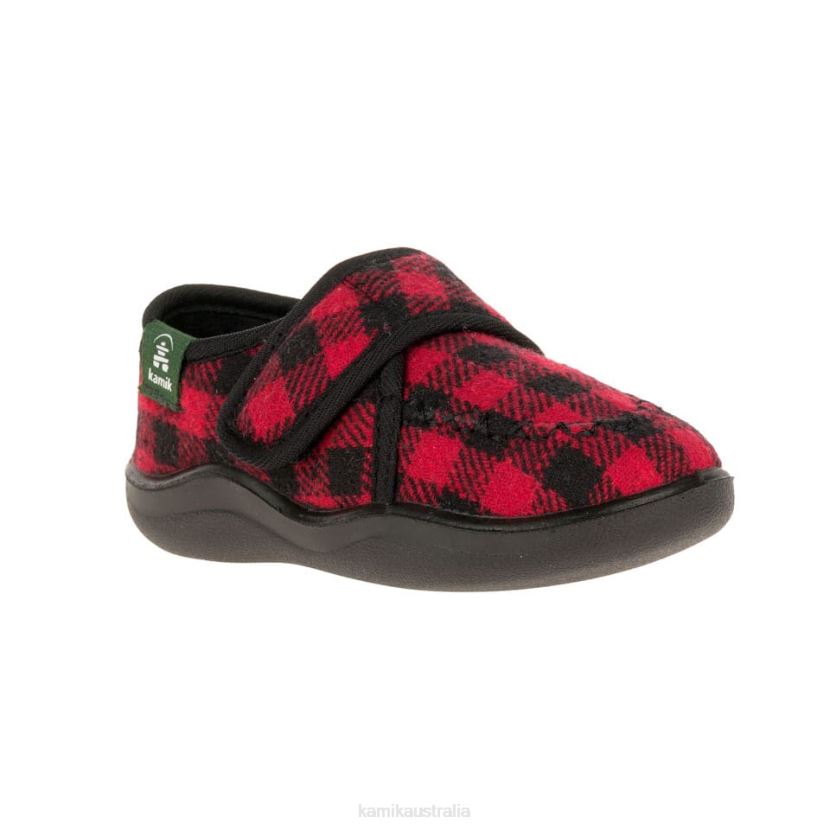 Kamik SLIPPERS TODDLERS COZYLODGE J6JJBP444 RED/BLACK