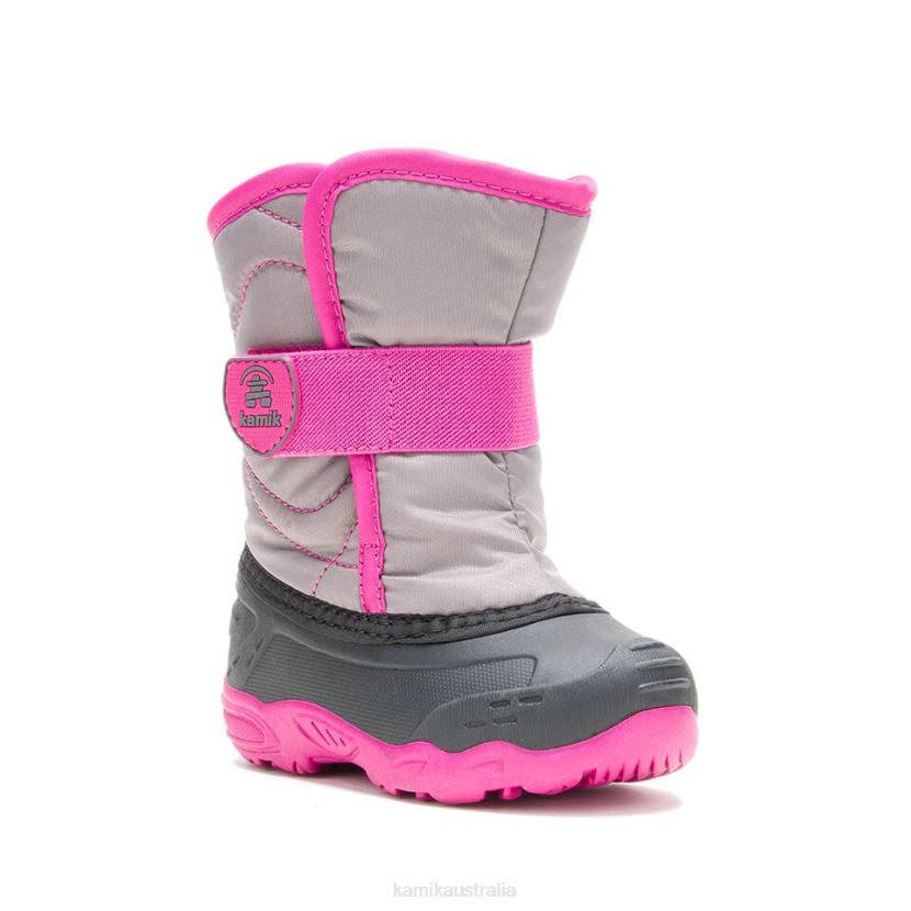 Kamik WINTER BOOTS TODDLERS SNOWBUG 5 J6JJBP405 GRAY/PINK