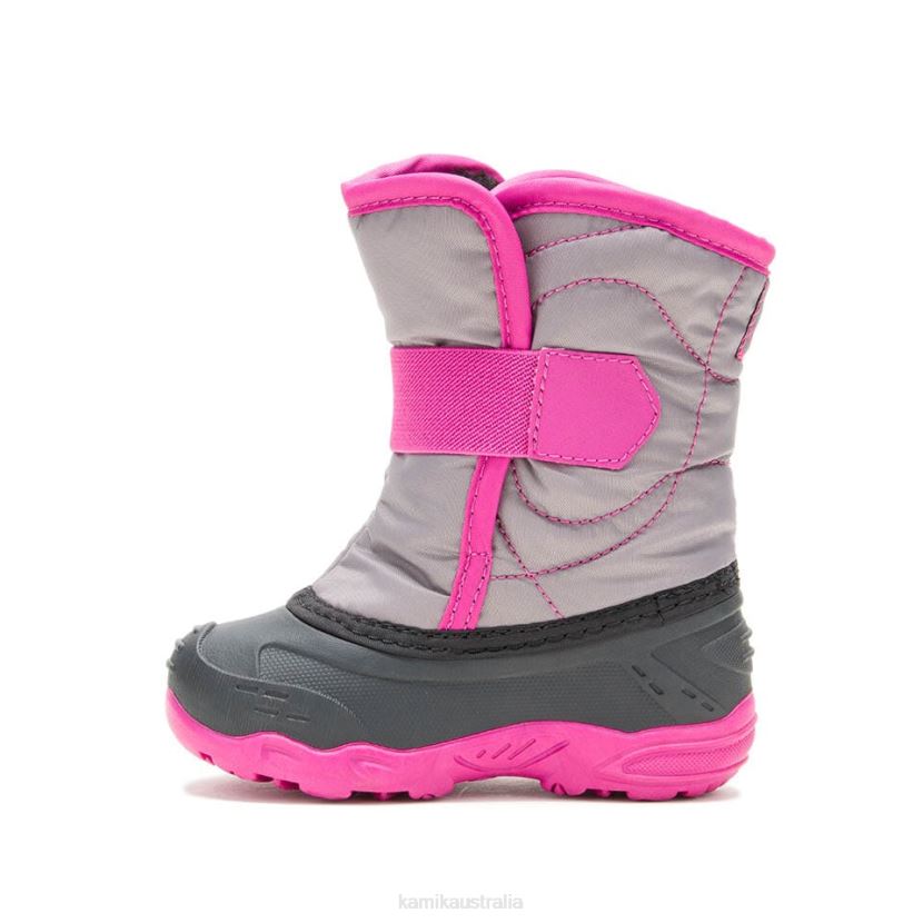 Kamik WINTER BOOTS TODDLERS SNOWBUG 5 J6JJBP405 GRAY/PINK