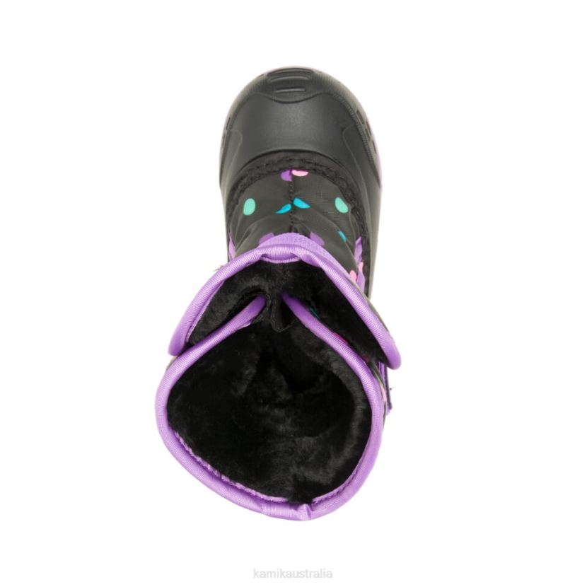 Kamik WINTER BOOTS TODDLERS SNOWBUG 6 J6JJBP412 BLACK/PURPLE