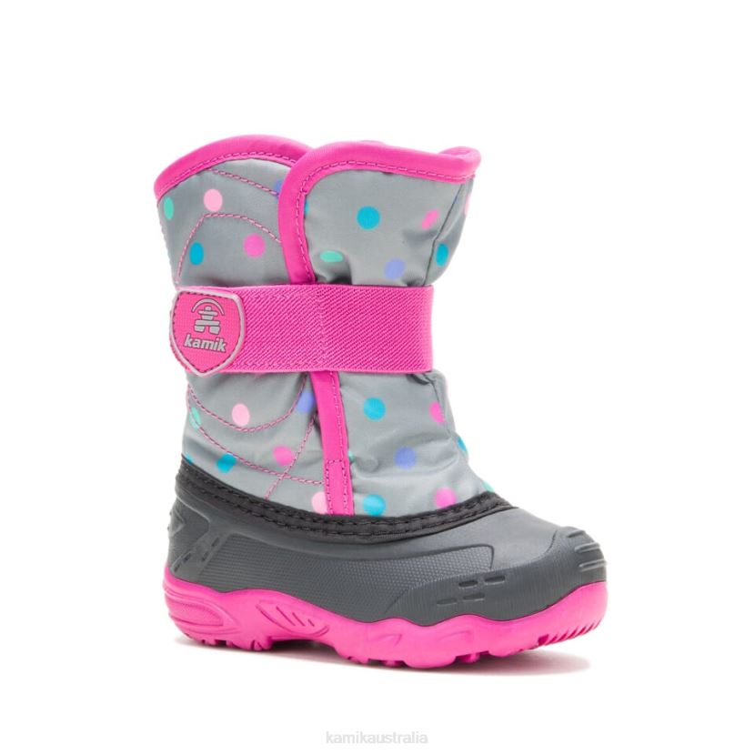 Kamik WINTER BOOTS TODDLERS SNOWBUG 6 J6JJBP413 GREY/PINK