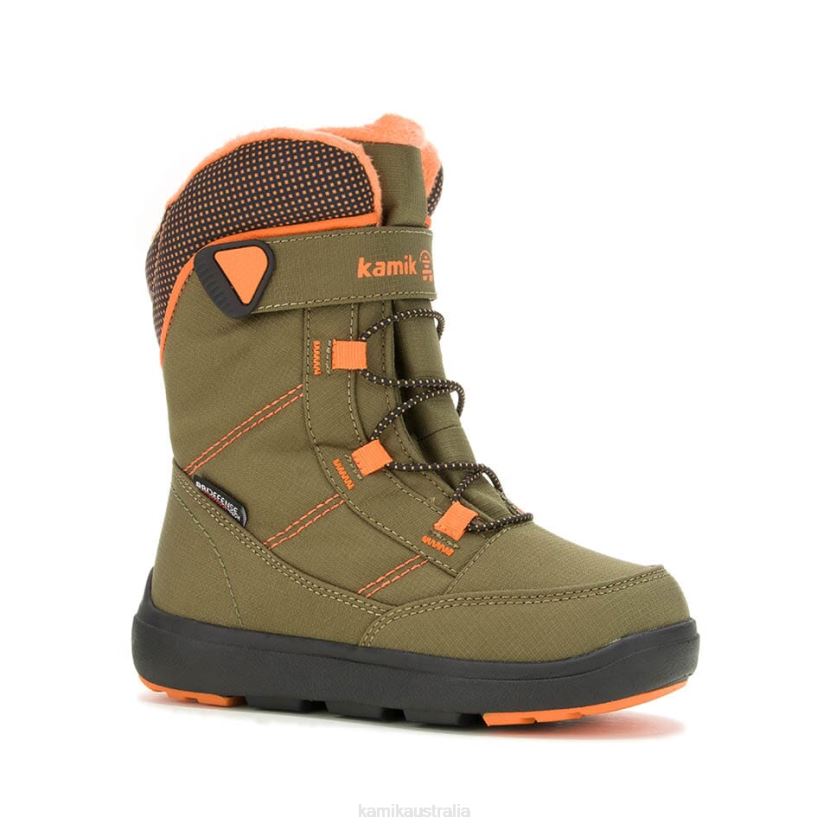 Kamik WINTER BOOTS TODDLERS STANCE 2 J6JJBP434 OLIVE/ORANGE