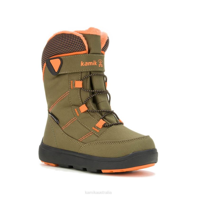 Kamik WINTER BOOTS TODDLERS STANCE 2 J6JJBP434 OLIVE/ORANGE