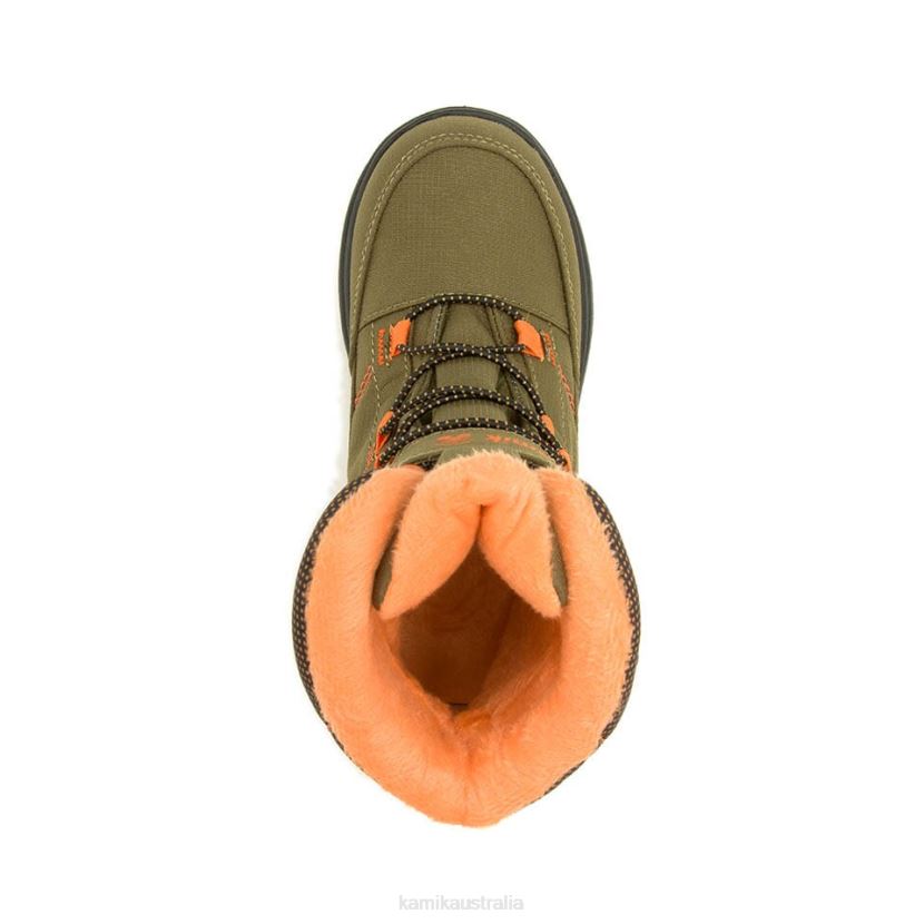 Kamik WINTER BOOTS TODDLERS STANCE 2 J6JJBP434 OLIVE/ORANGE