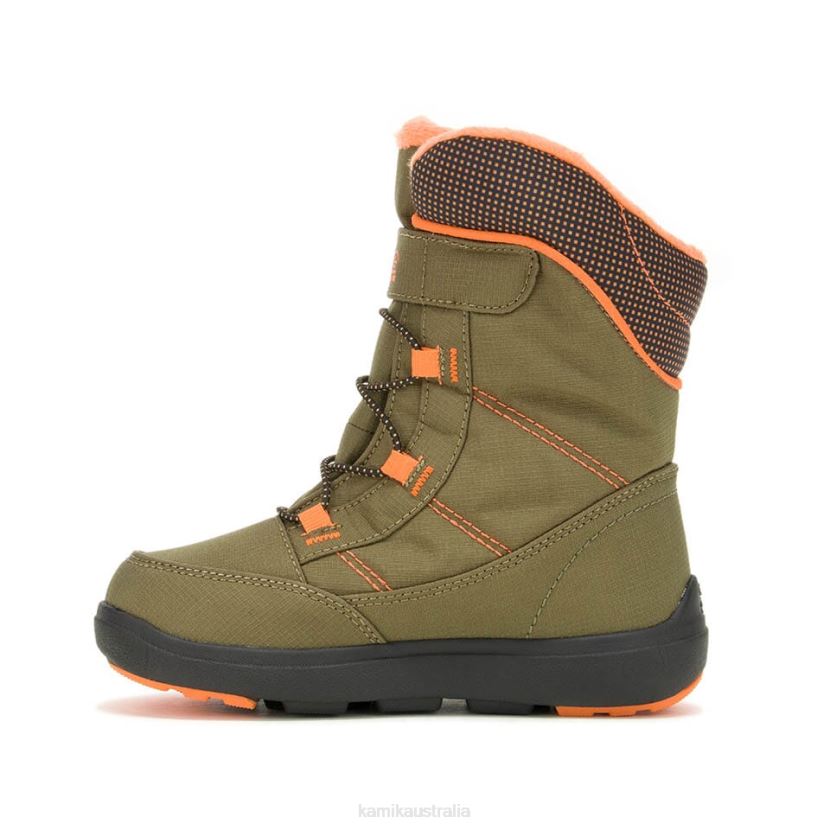 Kamik WINTER BOOTS TODDLERS STANCE 2 J6JJBP434 OLIVE/ORANGE