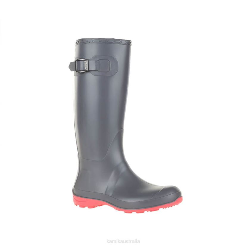 Kamik RAIN BOOTS WOMEN OLIVIA J6JJBP40 CHARCOAL RED
