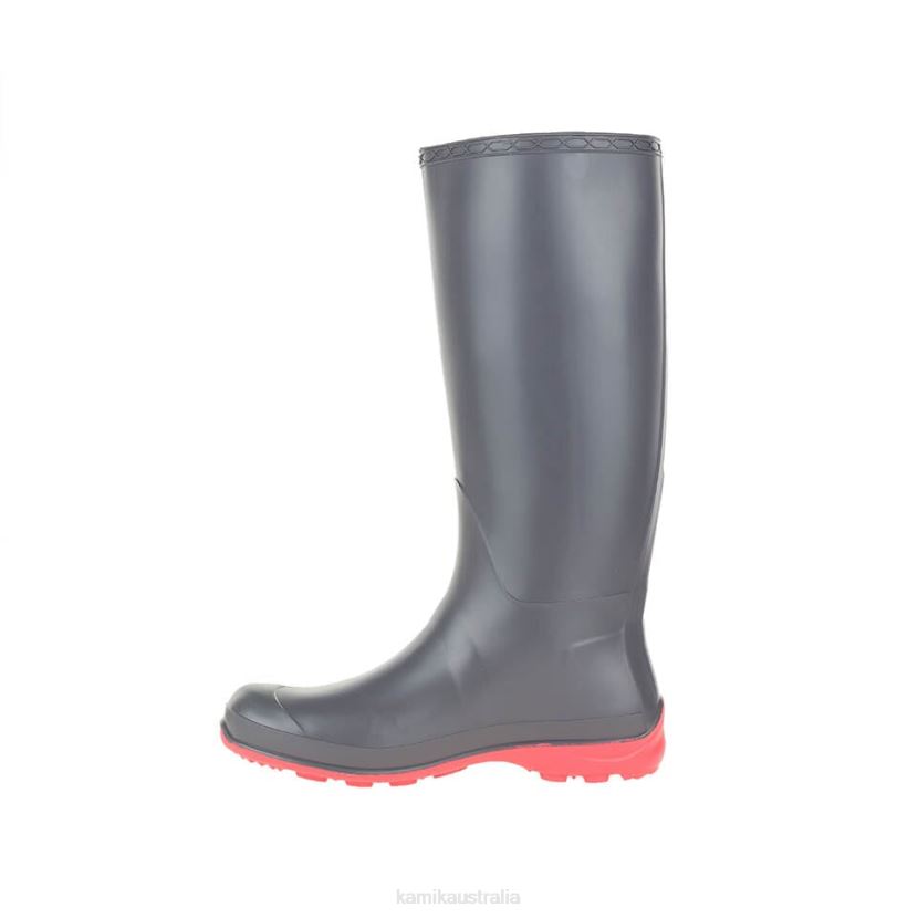 Kamik RAIN BOOTS WOMEN OLIVIA J6JJBP40 CHARCOAL RED