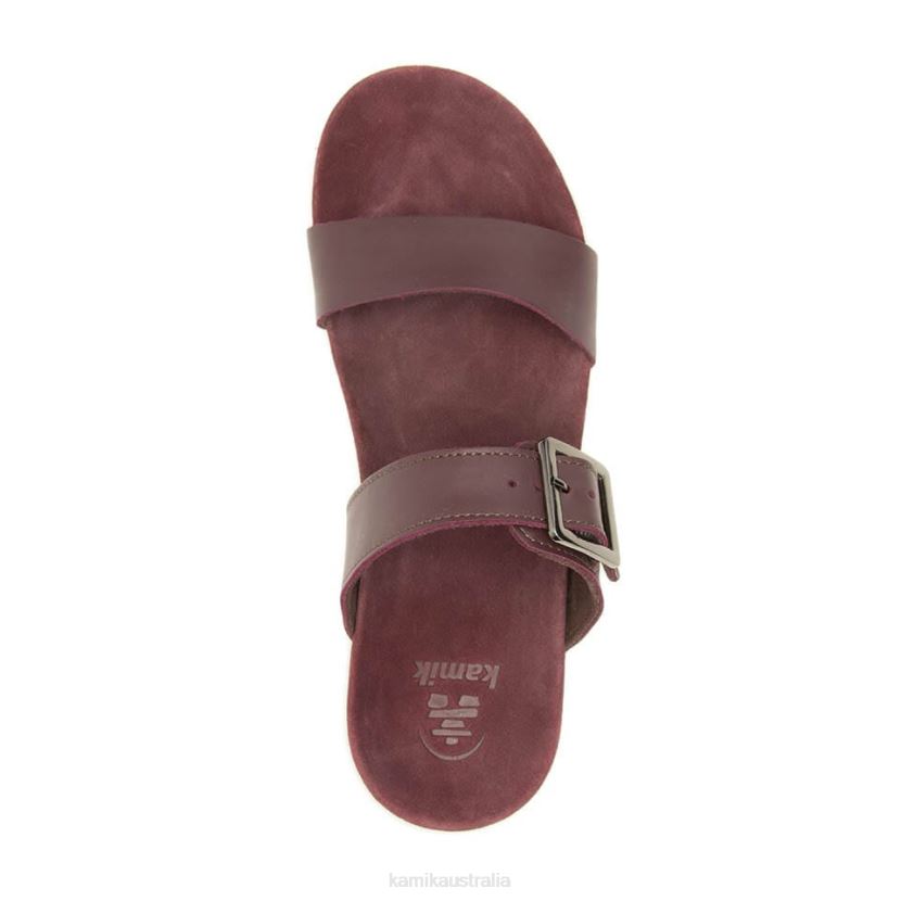 Kamik SANDALS WOMEN CARA SLIDE J6JJBP46 BURGUNDY